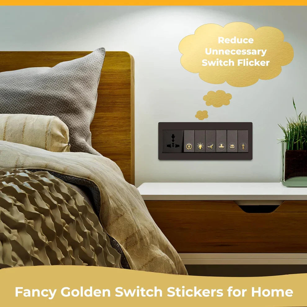 Gold Switch Stickers