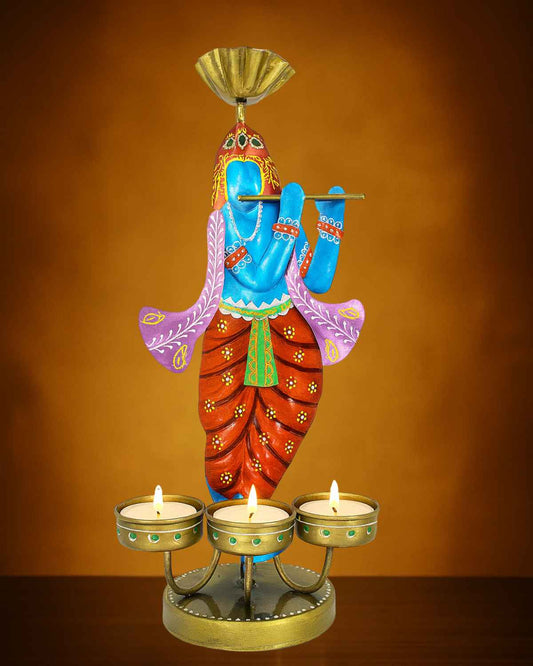 Krishna Iron Tealight Holder