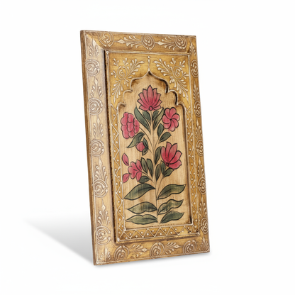 Yellow Handpainted Wooden Wall Frame