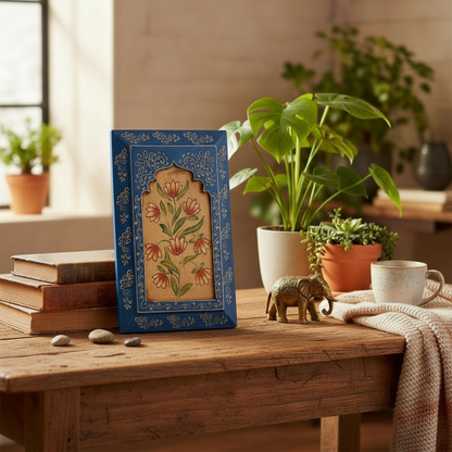 Blue Handpainted Wooden Wall Frame